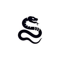 Silhouette of Snake Simple Design, rasal viper snake vector