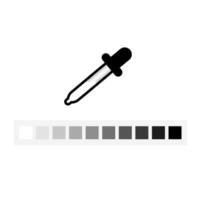 Pipette. Grey scale palette Color picker. vector