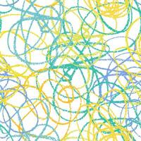 Hand drawn crayon line seamless pattern. Doodle design element. Texture vector