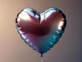 Shiny Heart-Shaped Balloon with Gradient Colors photo