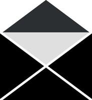 Simple flat icon of an open envelope vector