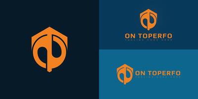 Abstract initial hexagon letters OT or TO logo in orange color isolated on multiple background colors. The logo is suitable for fitness coaching home logo design illustration inspiration templates. vector