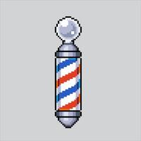 Pixel art illustration Barber Lamp. Pixelated Barber. Barber Lamp pole pixelated for the pixel art game and icon for website and game. old school retro. vector
