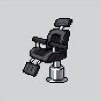 Pixel art illustration Barber Chair. Pixelated Barber Chair. Barber chair pixelated for the pixel art game and icon for website and game. old school retro. vector