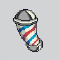 Pixel art illustration Barber Lamp. Pixelated Barber. Barber Lamp pole pixelated for the pixel art game and icon for website and game. old school retro. vector