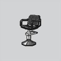 Pixel art illustration Barber Chair. Pixelated Barber Chair. Barber chair pixelated for the pixel art game and icon for website and game. old school retro. vector