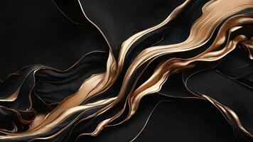 Abstract marble black and gold background photo