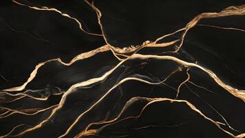 Abstract marble black and gold background photo