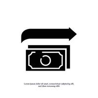 money transition solid icon design good for web or mobile app vector