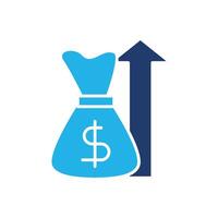 money moving up colored icon design good for web or mobile app vector