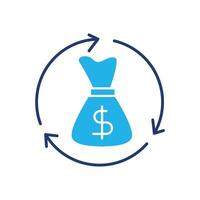 money circulation colored icon design good for web or mobile app vector