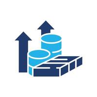money moving up colored icon design good for web or mobile app vector