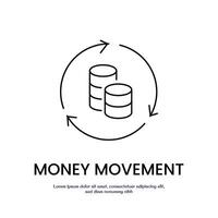 money circulation thin outline icon design good for web or mobile app vector