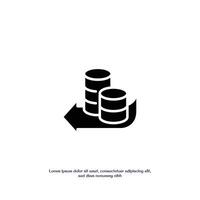 money transition solid icon design good for web or mobile app vector
