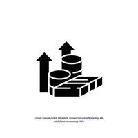 money moving up solid icon design good for web or mobile app vector