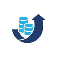 money moving up colored icon design good for web or mobile app vector