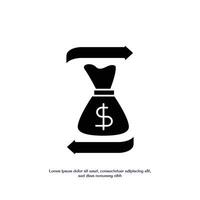 money circulation solid icon design good for web or mobile app vector