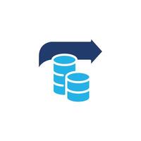 money transition colored icon design good for web or mobile app vector