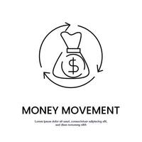 money circulation thin outline icon design good for web or mobile app vector