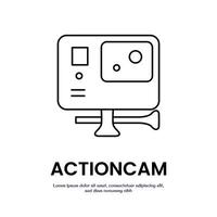 action camera thin outline icon design good for web or mobile app vector