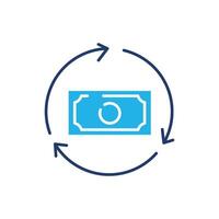 money circulation colored icon design good for web or mobile app vector