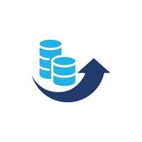 money moving up colored icon design good for web or mobile app vector