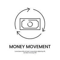 money circulation thin outline icon design good for web or mobile app vector