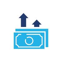 money moving up colored icon design good for web or mobile app vector