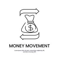 money circulation thin outline icon design good for web or mobile app vector