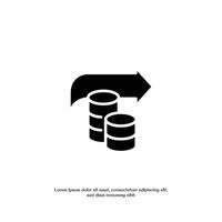 money transition solid icon design good for web or mobile app vector