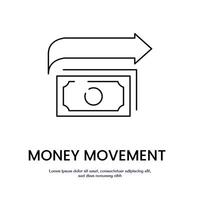 money transition thin outline icon design good for web or mobile app vector