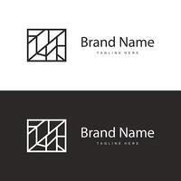 Floor Logo Design for Home Ceramic Decoration with Minimalist Abstract Shapes, Templet Illustration vector