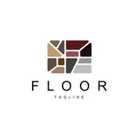 Floor Logo Design for Home Ceramic Decoration with Minimalist Abstract Shapes, Templet Illustration vector