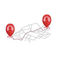 Illustration of user location vector