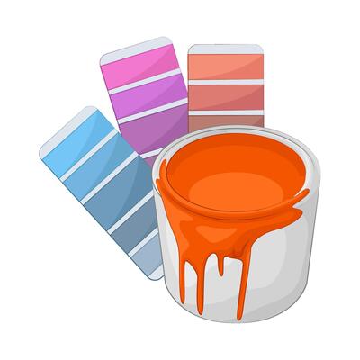 Illustration of paint bucket