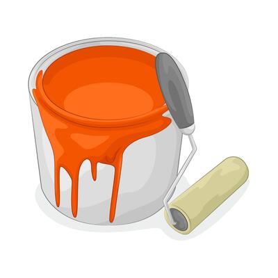 Illustration of paint bucket