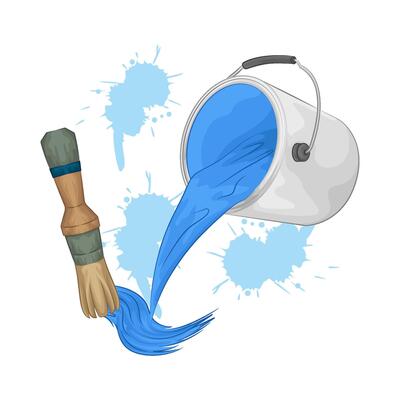 Illustration of paint bucket