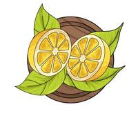 Illustration of lemon slice vector