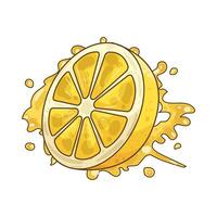 Illustration of lemon slice vector