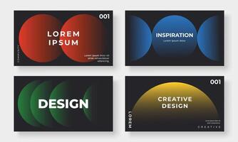 Set of template background design . Collection of creative abstract gradient vibrant colorful perspective 3d geometric shape background. Art design for business card, cover, banner, wallpaper. vector