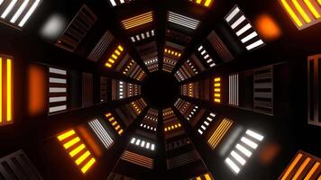 Orange and White Reverse Slowed Strobe Tunnel Background VJ Loop in 4K video