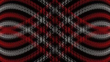 Red and White Neon Movement on Endless Shape Background VJ Loop in 4K video