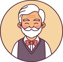 Old people cartoon illustration vector