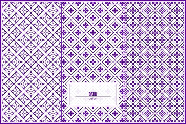 three package pattern of symmetrical batik rhombus