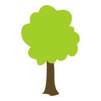 Tree with green leaves vector