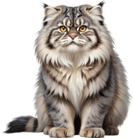The fluffy Pallas cat is adorably captivating. AI-generated. png