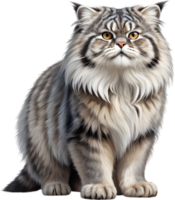 The fluffy Pallas cat is adorably captivating. AI-generated. png