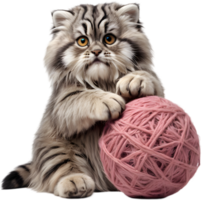 The fluffy Pallas cat is adorably captivating. AI-generated. png