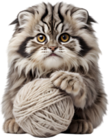 The fluffy Pallas cat is adorably captivating. AI-generated. png