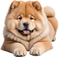Adorable fluffy Chow Chow puppy clipart. AI-generated. png